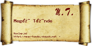 Megó Tünde névjegykártya